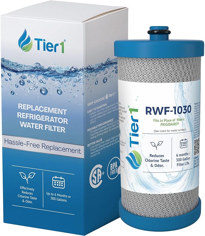Tier1 RWF1030 WF1CB Refrigerator Water Filter | Replacement for Kenmore 469906, RG100, WF284, NGRG2000, PS503627, 469910, 9910 | Fridge Filter Lasts Up To 6 Months | Easy Install | Great Tasting Water