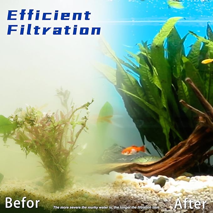 COOSPIDER Aquarium Filter Pond Filter for 100-300 Gallon, 660GPH Powerful Filtration Pump, Submersible Canister Filters for Fish Tank, Turtle Tank, Cold Plunge, Ice Bath Tub, Wavemaker, Oxygen Supply - AquaVibe
