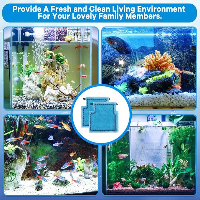 16 PCS Aquarium Filter Cartridge Compatiable with Aqua-Tech Filters (EZ-Change #1) Fish Tank Filter Cartridge Compatiable with Aqua-Tech 5-15 Power Filter - AquaVibe
