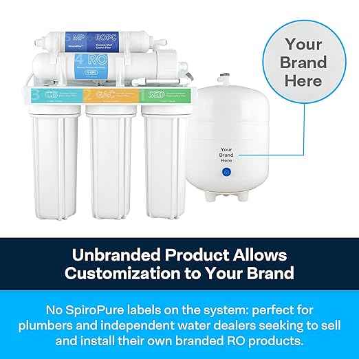 SpiroPure Unbranded Reverse Osmosis System Generic RO Water Filter Under Sink, 6-Stage RO Water Filtration System with Remineralization