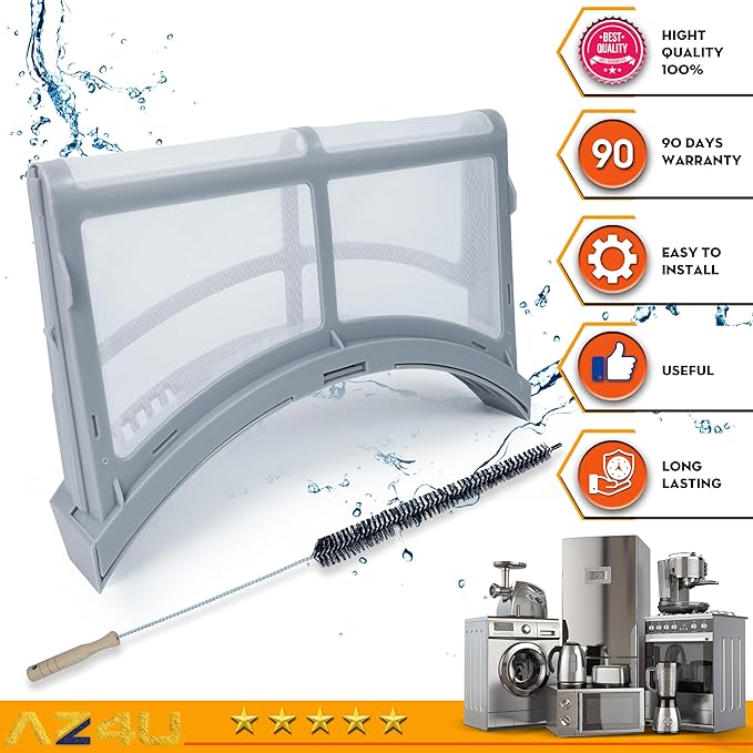 Dryer Lint Filter Screen Replaces For Samsung DV42H5000EW/A3 DV42H5000GW/A3 DV42H5200EW/A3 DV42H5200GF/A3 DV45H6300GG/A3 DV45H6300GW/A3 DVE45M5500W/A3 DV45K6200GZ/A3 DV45K6500EV/A3 DV42H5200EP/A3 - AquaVibe