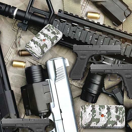 100 Gram Camouflage Gun Safe Dehumidifier Silica Gel Canister Rechargeable Dehumidifier Desiccant Reusable Indicating Desiccant Moisture Absorber with Visible Window [6PACK]
