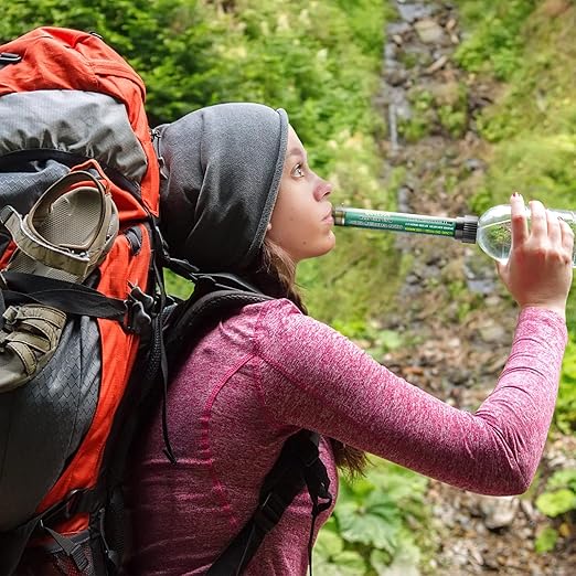 Personal Water Filter, Water Straws,99.999% Impurities Removal, 5000 Liters Capacity, Water Purifier Survival, for Hiking, Camping, Travel, Backpacking, Outdoor Activities, 5 Stage Filtration