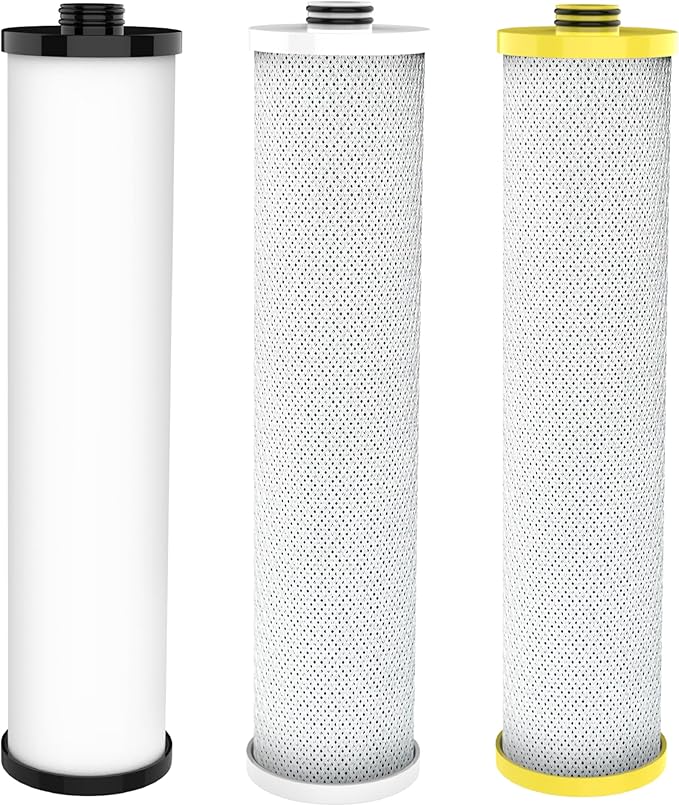 Aquacrest WF51 Water Filter Replacement for Aquasana® Filter Replacement | AQ-5300+R | Claryum® 3-Stage Max Flow AQ-C3M-R | AQ-6300M, Reduce Up to 99% of Chlorine, Taste and Odor, 3 Counts