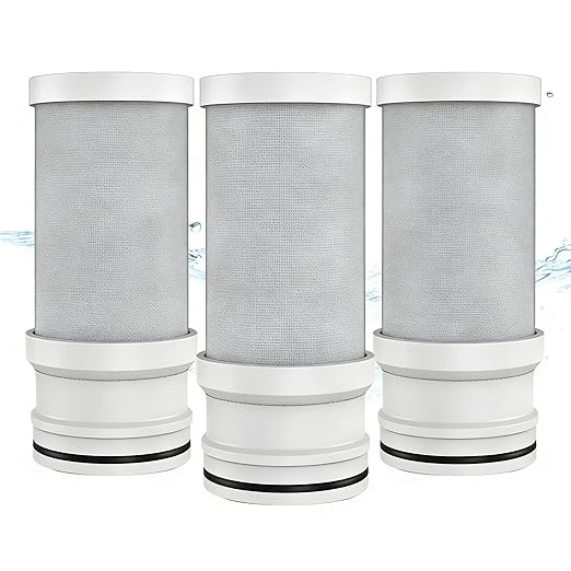 Vortopt NSF Certified T9 CTO Faucet Water Filter Replacement,Reduces Chlorine Taste & Odor,3-6 Month Life,3-Pack