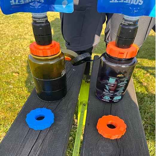 2 PCS Water Filter Adapter Compatible with Sawyer,Compatible with Nalgene,Compatible with Helikon Bottles, Universal Filtration Connector for Hiking, Outdoor Use