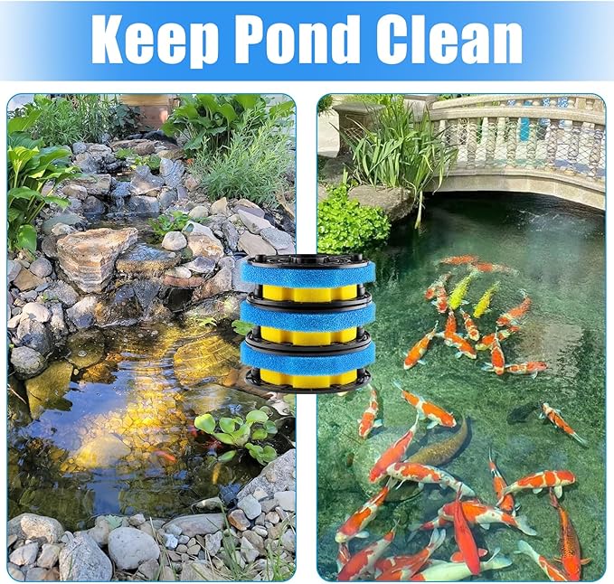 AQUANEAT Replacement Sponge Filter Media Pad Compatible with VIVOHOME/VIVOGROW 2380 GPH/2630 GPH or SUNSUN CPF-250/180 Pressure Pond Filter Foam Koi Fish