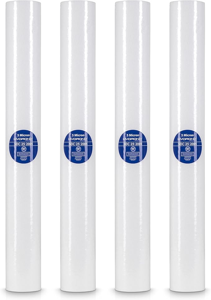 Hydronix SDC-25-2005 Whole House, RO Systems or Commercial Use Sediment Water Filter Cartridge 2.5" x 20" - 5 micron (PACK OF 4)