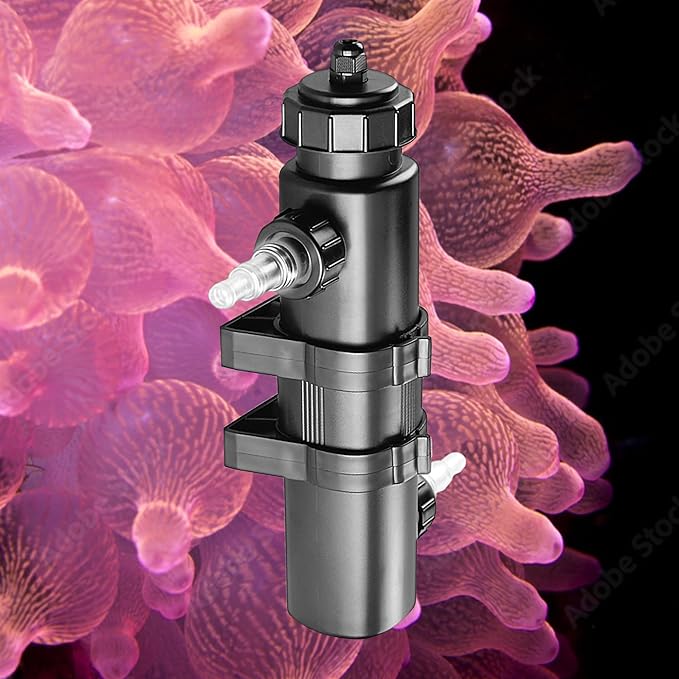 Aquatop 18W Inline UV for Aquariums - 2113 GPH, Ideal for Fresh & Saltwater Tanks Up to 300 Gallons, Maintains Crystal Clear Water, E-18