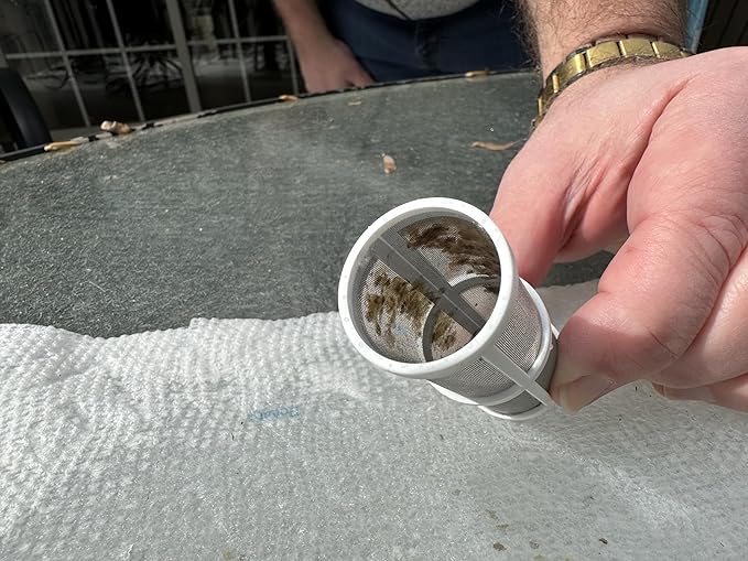 Bouncer Hose Boss Garden Hose Filter, Quality Made in The USA, 3/4 inch Connections, Stainless Steel 80 Mesh Screen, Includes Hose washers and Teflon Thread Tape