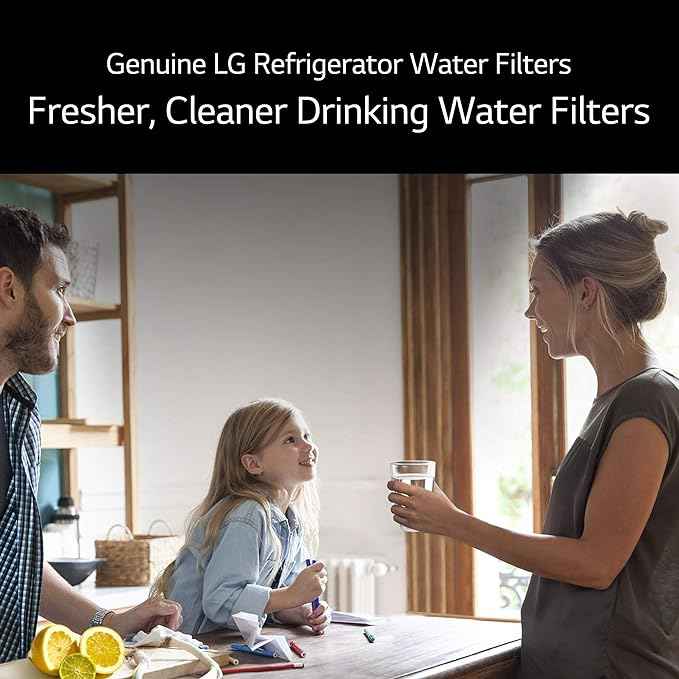 LG LT800P3 6-Month / 200 Gallon Replacement Refrigerator Water Filter, 3 Count (Pack of 1), White