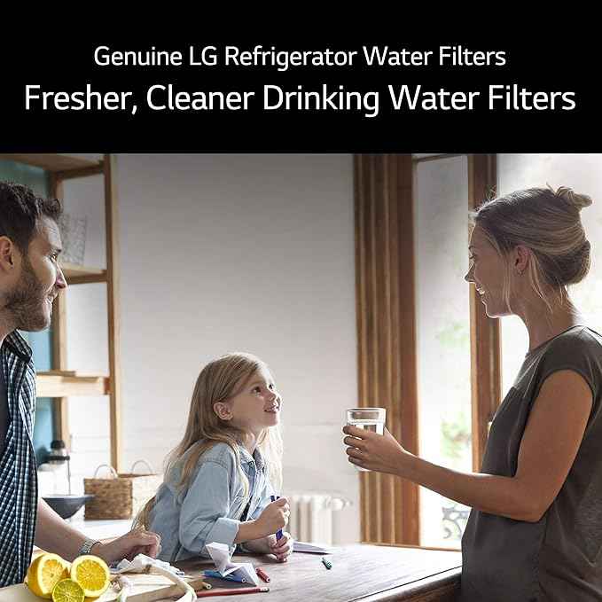 LG LT1000P3 6-Month / 200 Gallon Refrigerator Replacement Water Filter, 3 Count (Pack of 1), White