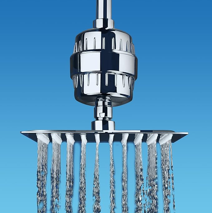 AquaBliss SF100-BN Revitalizing Shower Filter w/ 1 Replaceable Revitalizing Filter Cartridge Inside - Plus 3 Extra SFC100 Filter Cartridges (Exclusive Bundle)