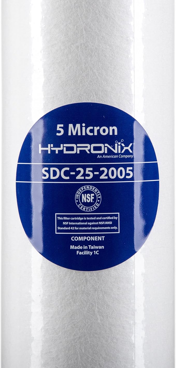 Hydronix SDC-25-2005 Whole House, RO Systems or Commercial Use Sediment Water Filter Cartridge 2.5" x 20" - 5 micron (PACK OF 4)