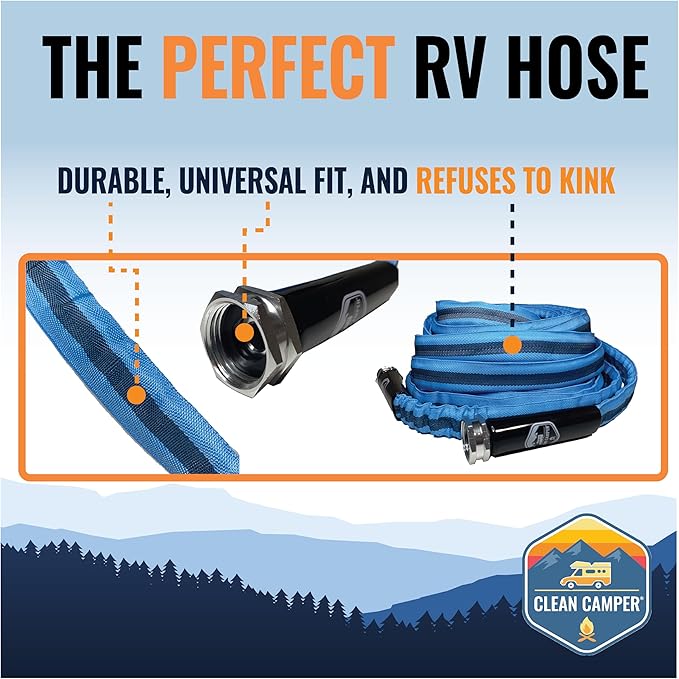 Clean Camper RV Drinking Water Hose & Water Filter Bundle