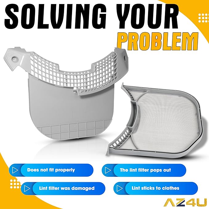 Dryer Lint Filter Screen, Lint Trap Cover Housing Replaces For LG DLE3400W DLE3500W DLE3170W DLE2701V DLE3050W DLE3180W DLE3360W DLE3400 DLE3075W DLE317DW DLE2601W DLE2601R DLE4970W DLE3600V DLE3300W - AquaVibe