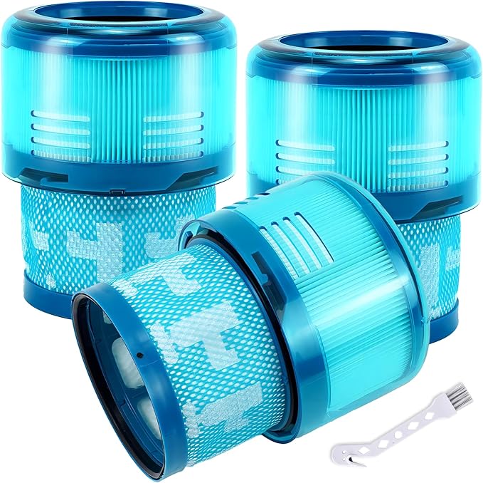 ATXKXE Gen5 Filter Replacement filter, Compatible with Dyson Gen5detect Absolute, Gen5outsize Absolute, Gen5detect Fluffy Cordless Vacuum Cleaner, 3 Pack Filters and 1 Clean Brush - AquaVibe