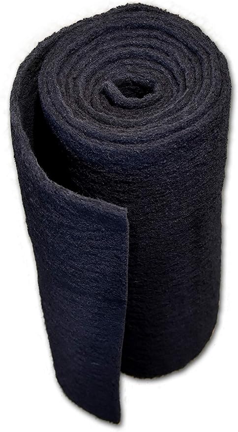 Carbon Fine Filter Media, 3/8" Thick, 18" x 120" Roll, Perfect for Aquariums, Ponds or Water Gardens, Made in USA