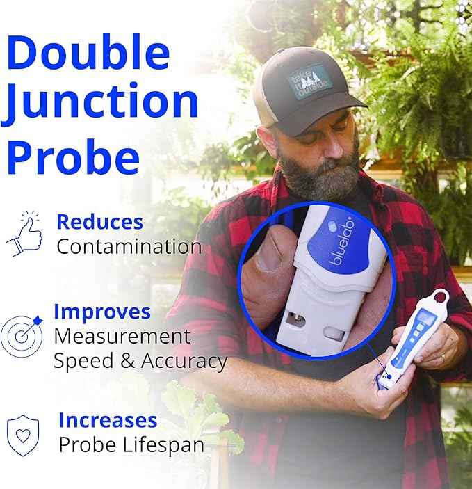 Bluelab pH Pen Meter and Probe Care Kit pH with Calibration Supplies, Storage Solution & Brush, Reliable Digital Tester for pH, Temperature in Growing Solutions, Optimal Plant Health and Yield