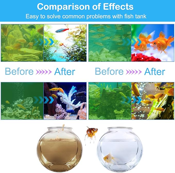 TAISHAN 3W Mini Aquarium Algae Removal Light With Timer, Waterproof Green Clear Light for Fish Tank, Pond, Swimming Pool