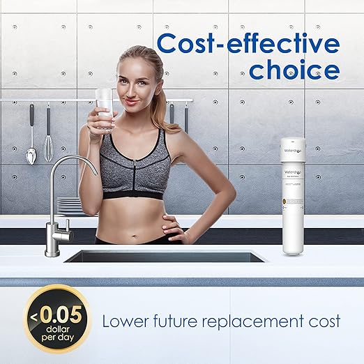 Waterdrop 15UBW-UF 0.01 μm Ultra Filtration Under Sink Water Filter System for Baçtёria Reduction, Reduces Lead, Chlorine, Bad Taste & Odor, 16K Gallons, with Dedicated Brushed Nickel Faucet, USA Tech