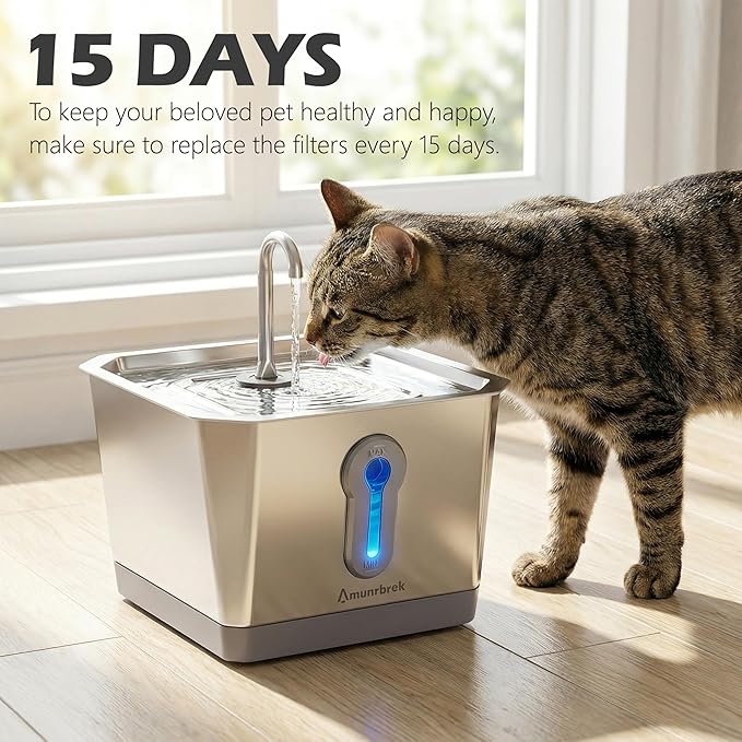 8 Pack of Cat Water Fountain Filter Replacement, Cat Water Dispenser Filter