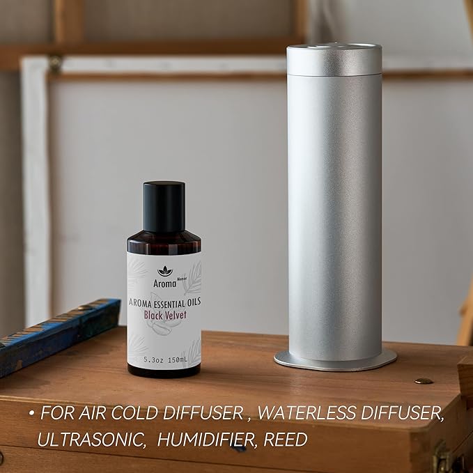 Hotel Fragrance Oil - Black Velvet Essential Oils for Scent Diffuser - Black Coffee, Caramel, Cinnamon, Vanilla, Patchouli - Home Luxury Scents Aroma Fragrance for Home, Office