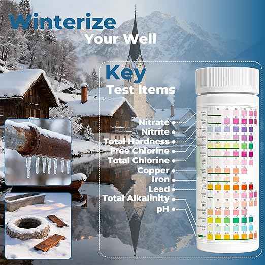 TESPERT Drinking Water Test Strips 125ct 16 in 1 – 30s Quick Screening for Hardness, pH, Iron, Nitrite, Copper, Chlorine, Nitrite, Carbonate,Lead, Alkalinity...Well, Tap, Home, City Water Testing
