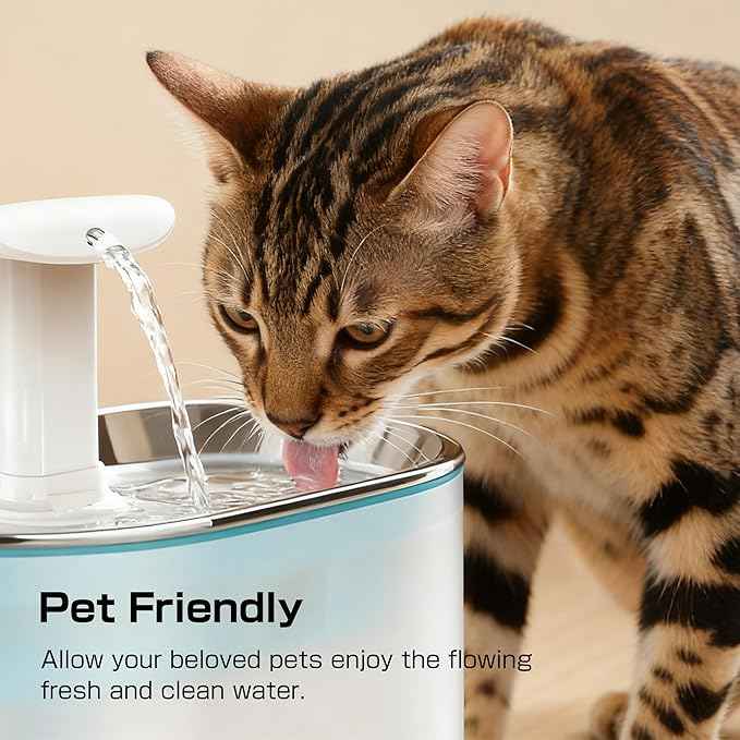 Cat Water Fountain Pump for Water Dispenser PLWF002, Ultra-Quiet Running Pet Water Fountain Pump with 4 Filters Kit
