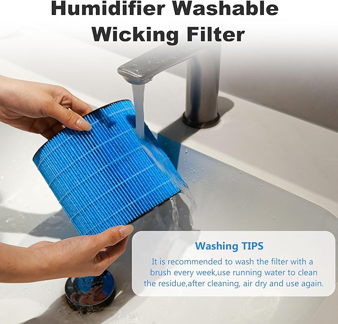 Washable Kilo PRO Humidifier Filter Replacement, Wicking Filter, Compatible with MIRO PRO and Kilo PRO Purifier & Humidifier 2-in-1, 2-Pack
