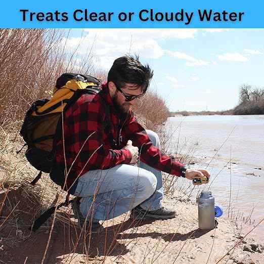 H2gO Global Survival Water Purifier, 2.5 mg/L, Camping Water Purifier, Tactical Survival Gear, Emergency Water Filtration. Hiking Gear Essential with Virtually Unlimited Purification.