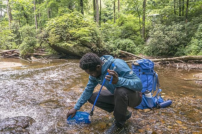 CamelBak Crux 2L Water Reservoir Bladder with Water Filtration Kit, Filtered by LifeStraw - for Hiking, Backpacking, Travel, and Emergency Preparedness