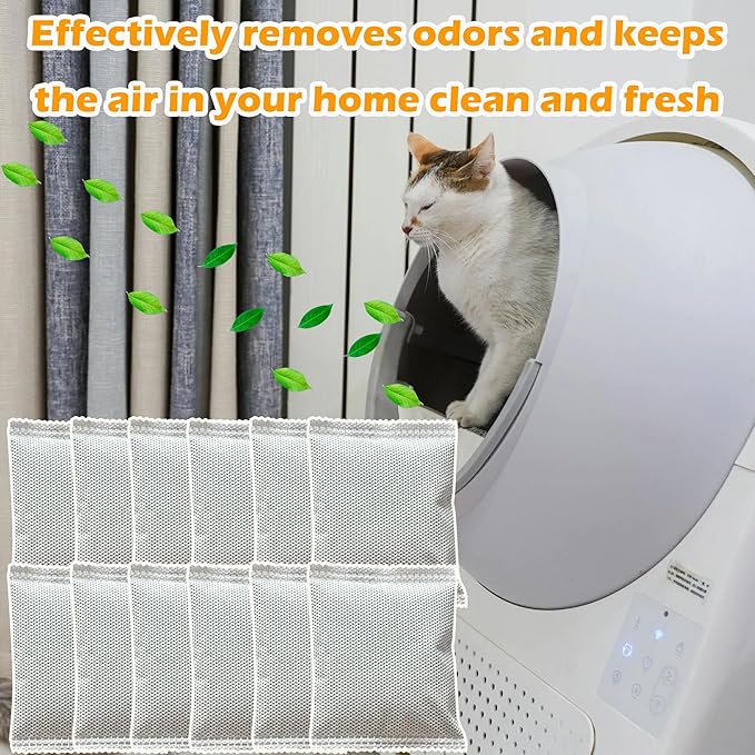 Activated Charcoal Filters Refills for Modkat Flip Litter Box, Odor Filters for Modkat XL Litter Box (6 Pack)