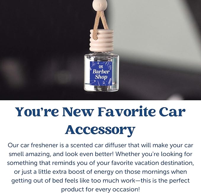 CE Craft Hanging Car Air Freshener – Fragrance Oil Diffuser with Essential Oils – Long-Lasting Aromatherapy Scents for Automobiles – 4 Pack, Clean