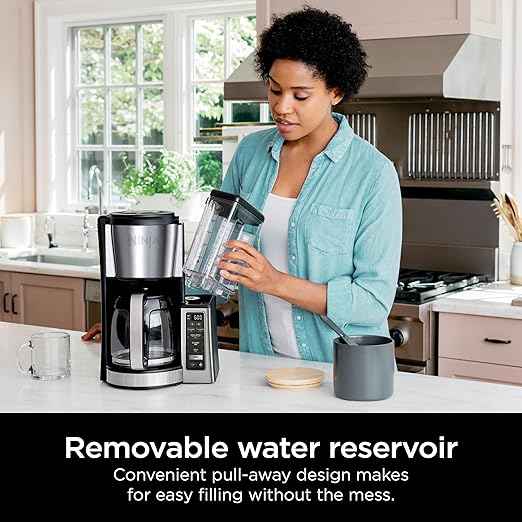 iSpring RCC7AK, NSF Certified 75 GPD, Alkaline 6-Stage Reverse Osmosis System & Ninja 12-Cup Programmable Coffee Brewer, 2 Brew Styles, Adjustable Warm Plate