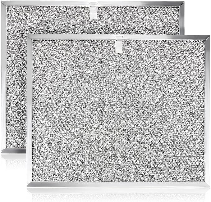 Allure Range Hood Grease Filter BPS1FA30 99010299 by Fetechmate 11-3/4" x 14-1/4" x 3/8" Aluminum Mesh Filter Fit for B-roan QS1 30" N-utone WS1 QS2 Range Hoods Replace S99010305 AP3378953-2 Pack - AquaVibe