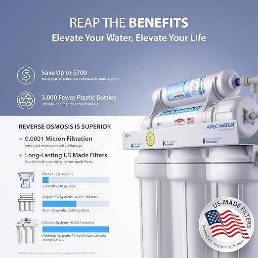 APEC Water Systems RO-90 Ultimate Series Top Tier Supreme Certified High Output 90 GPD Ultra Safe Reverse Osmosis Drinking Water Filter System, Chrome Faucet