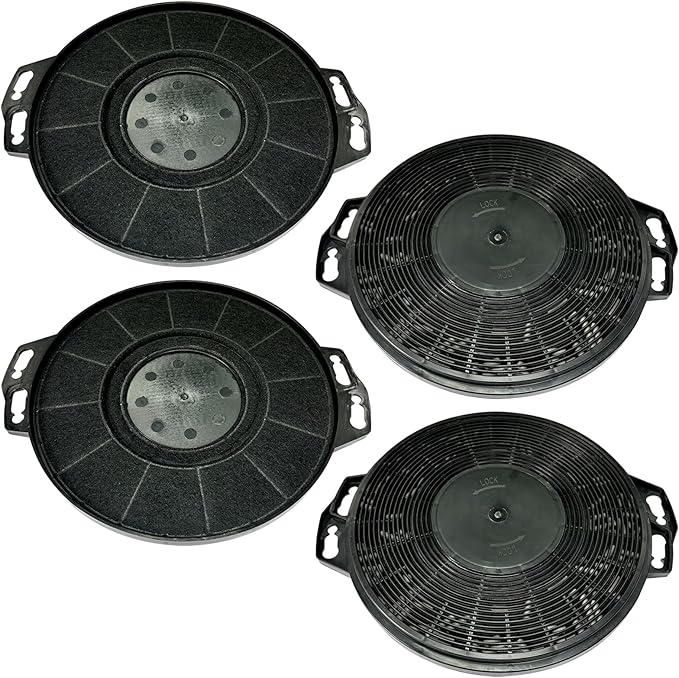 4 Pack CACF006 Charcoal Filters Replacement for CIARRA Range Hood Models CAS75918B, CAB75918B, CAS75918A, CAS75905, CAB75905, Comes in a Set with 4 Pack, Can be Replaced Twice