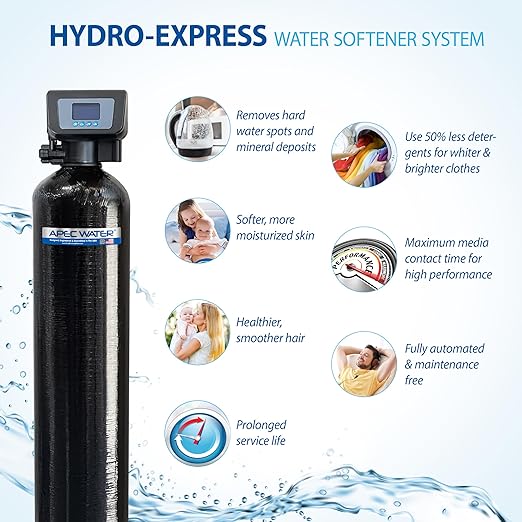 APEC WH-SOFTENER-30-FG Reverse Osmosis System + Water Softener Savings Bundle | Top Tier Alkaline Mineral RO System | Spa Quality Water Softener 30K Grains, Digital Control Valve