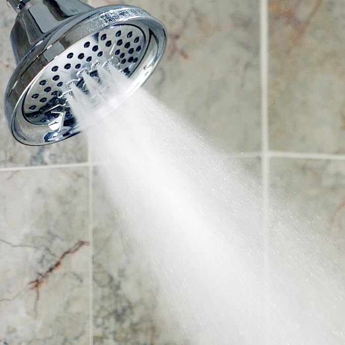 Massaging Shower Head High Pressure - Multi-Function, Massage Rainfall Showerhead With Boosting Mist For Low Flow Showers & Adjustable Water Saving Nozzle, 2.5 GPM - Chrome - AquaVibe