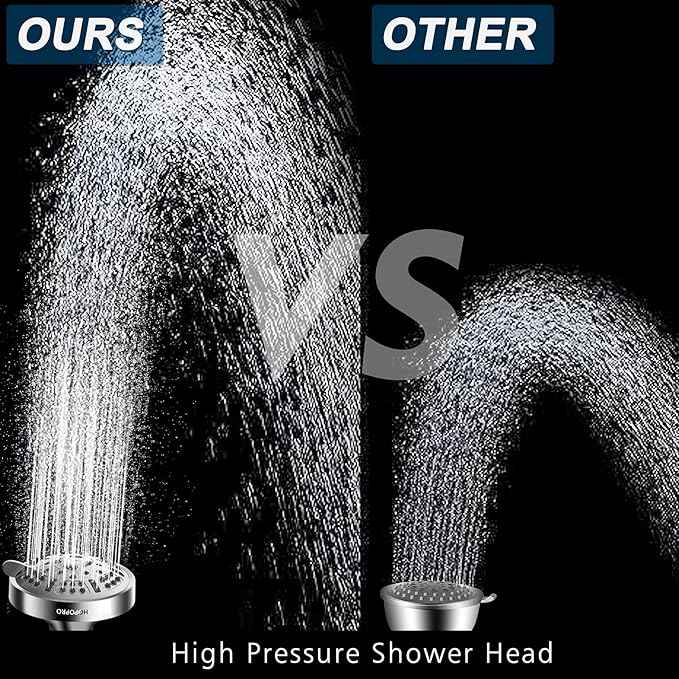 HOPOPRO 9 Modes Shower Head and 18 Stages Shower Filter Combo, High Pressure Filtered Showerhead High Output Shower Head Combo Purifying Water for Water Healthy Life