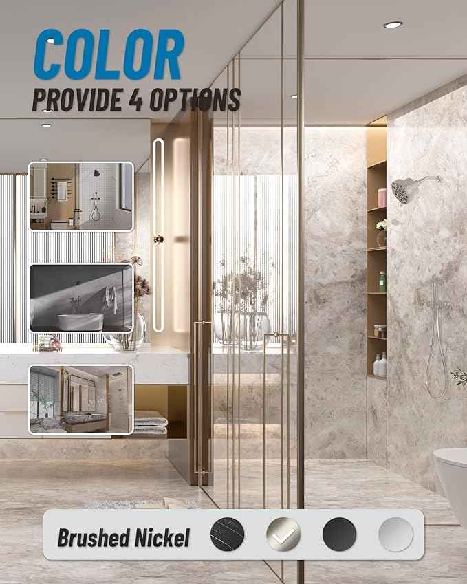 High Pressure Shower Head with Filter for Hard Water - 20-Stage Filter & 7 Spray Modes for a Gentler Shower, Includes 2 Water-Saving Pause Modes (FM-002 Brushed Nickel)