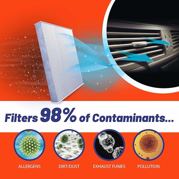 FRAM Fresh Breeze Cabin Air Filter Replacement for Car Passenger Compartment w/Arm and Hammer Baking Soda, Easy Install, CF10900 for Chrysler Vehicles