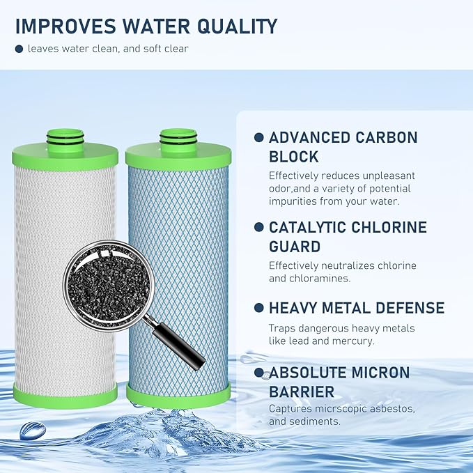 2-Stage AO-US-200-R Clean Water Filter is Compatible with AO Smith Claryum Water Filter System, 1 Set
