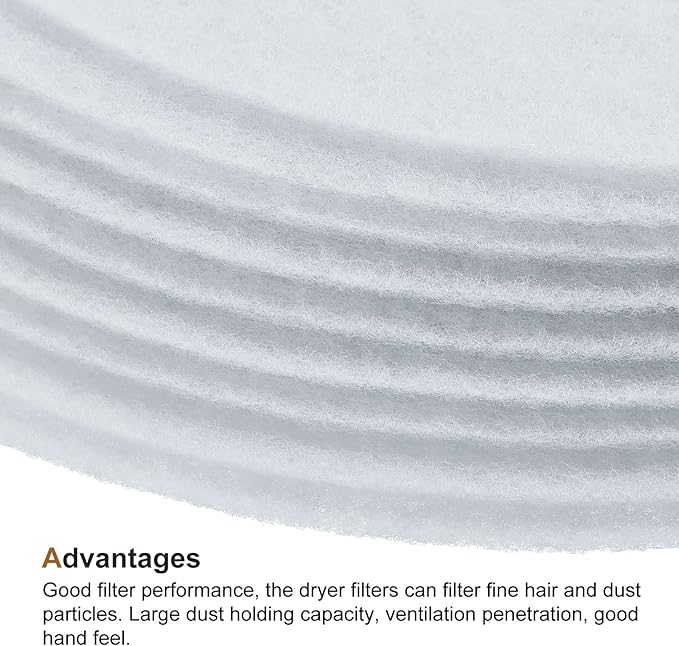 MECCANIXITY Universal Cloth Dryer Exhaust Filter, Cotton 240x38mm White for Clothes Dryer Filter Replacement Pack of 10