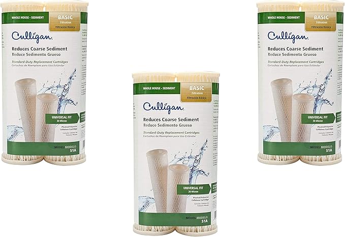 Culligan S1A Whole House Standard Water Filter, 16,000 Gallons, 3 Pack