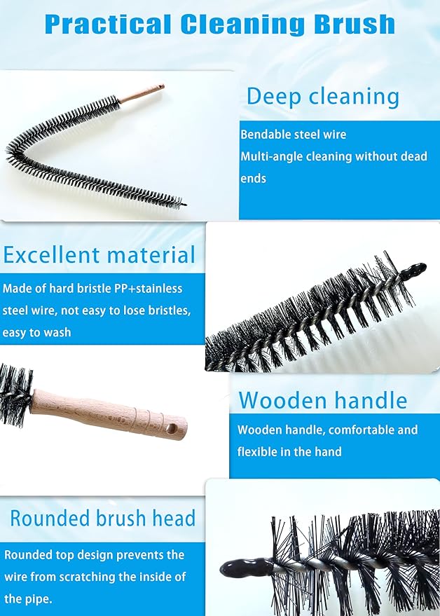 4-Pack Lint Filter for GE Profile Washer Dryer Combo - Compatible Replacement for GE WH01X35719 with Dryer Vent Brush Included