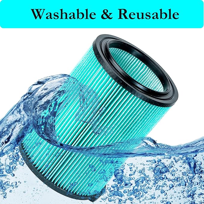 VF6000 5-Layer HEPA Replacement Filter for Ridgid Shop Vac 5-20 Gallon Wet/Dry Vacuums WD5500 WD0671 WD6425 WD7000 WD1280 WD1851 WD1680 WD1956 RV2400A 1400RV RV2600B, for Husky 6-9 Gallon Vacs - AquaVibe