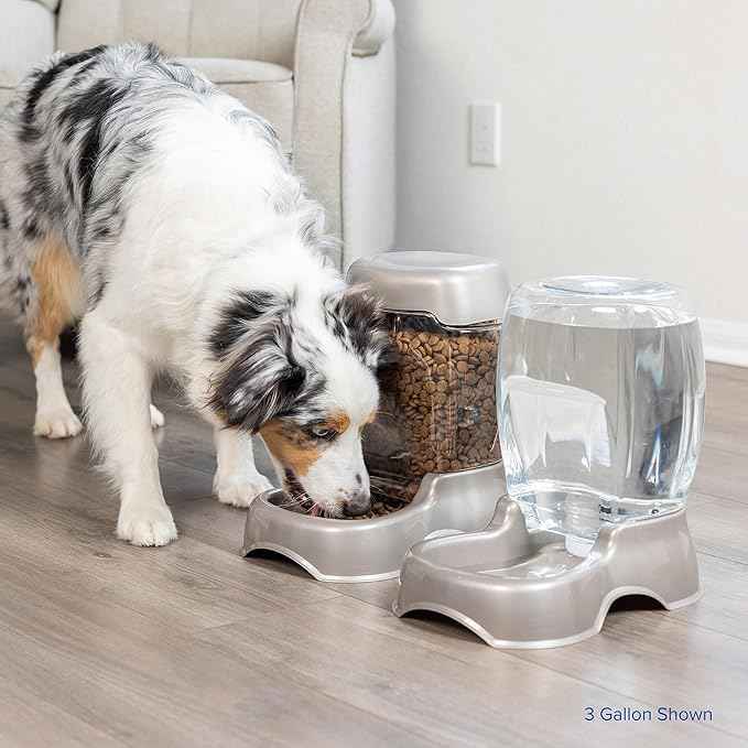 Petmate Pet Cafe Cat and Dog Water Dispenser - Water Bowl for Cats and Dogs, USA Made, 3 GAL, Pearl Tan