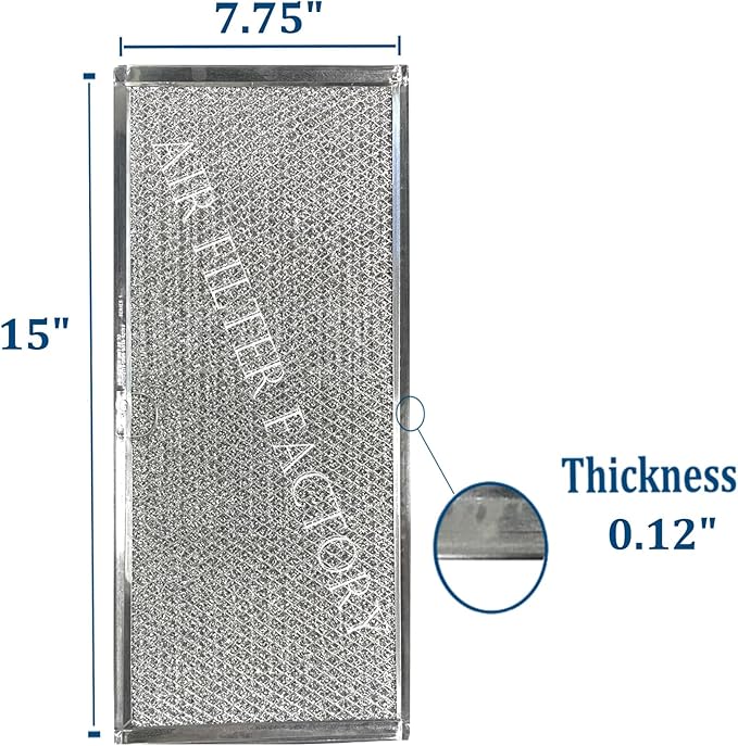 Air Filter Factory Grease Filter MDJ42908501, 5230W2A004A, R0130608, WB06X10796 Replacement For LG Microwave Oven 12-Layer Aluminum Grease Filters 2-Pack